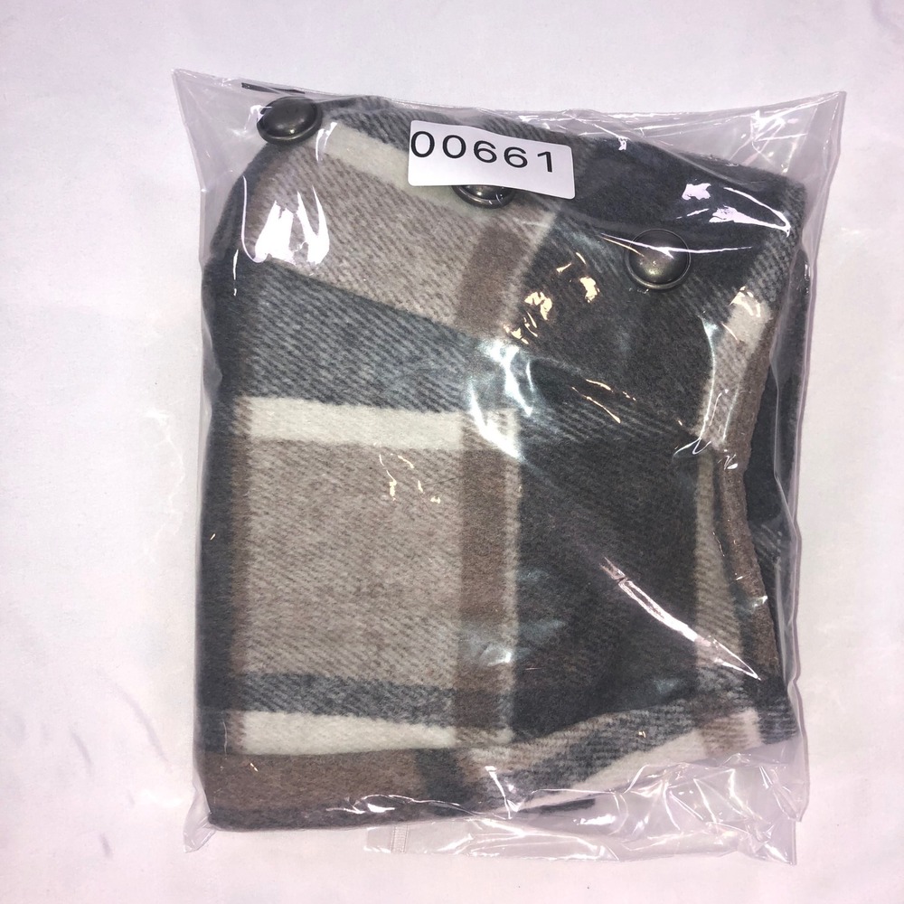 Forever 21 Plaid Wool Blend Skort Grey Brown Button Front Mini Skirt Shorts S - Picture 10 of 10